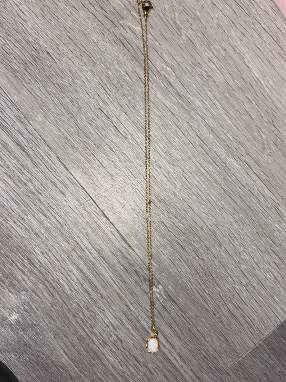 Gold Opal Pendant Necklace - Women's Jewelry